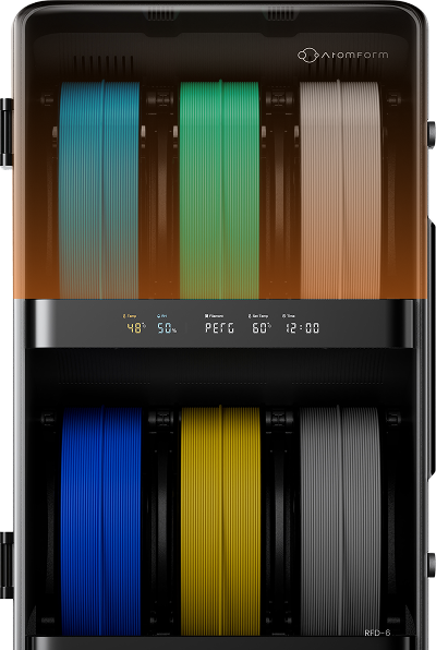 <p>6 Spools<br/>Built-in Drying</p>