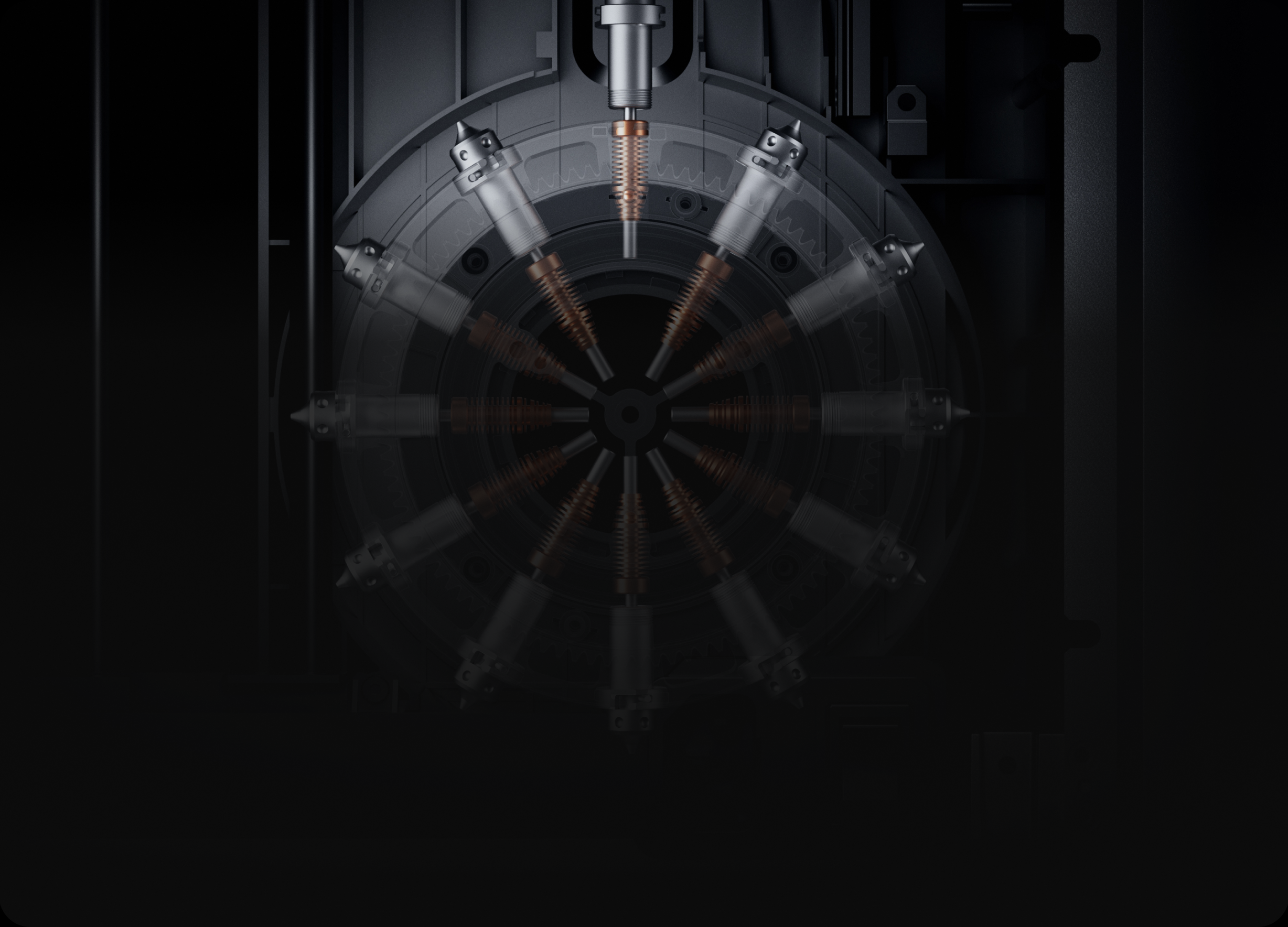 <p><strong>12</strong><br/>Auto-Swapping Nozzles</p>